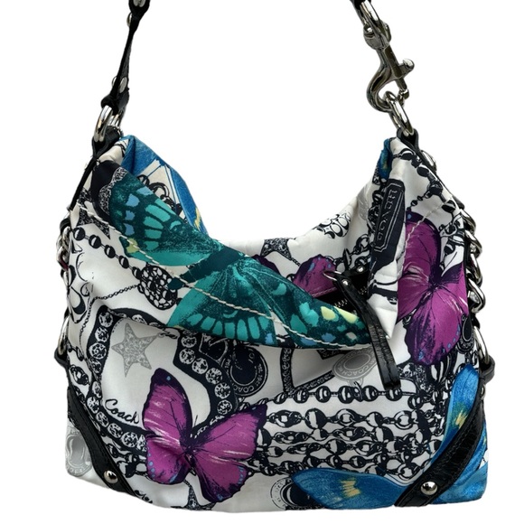 COACH Rare Limited Edition “Carly” Multicolor Butterfly Boho Purse - Picture 3 of 13
